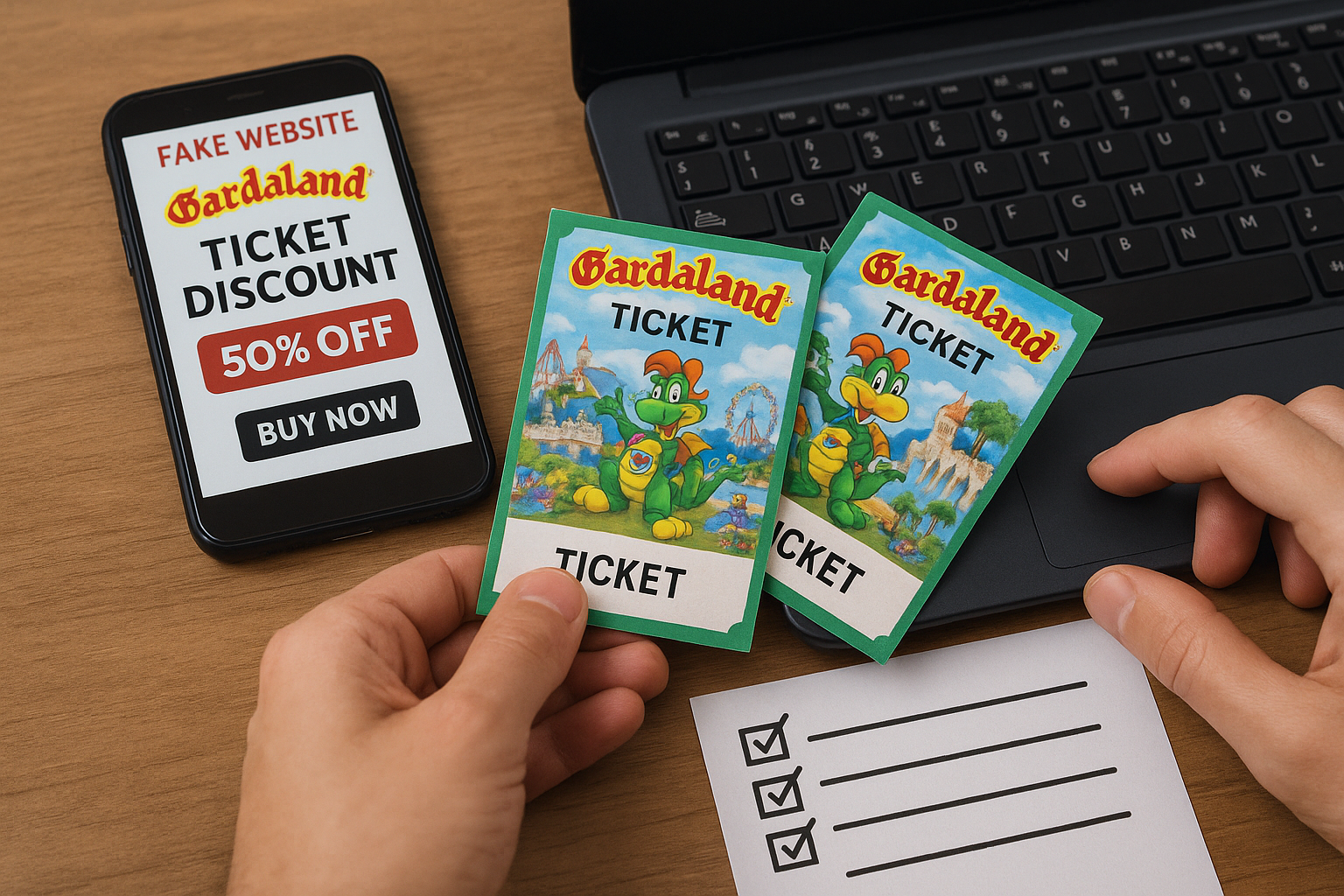 Biglietti Gardaland gratis: come riconoscere le truffe online