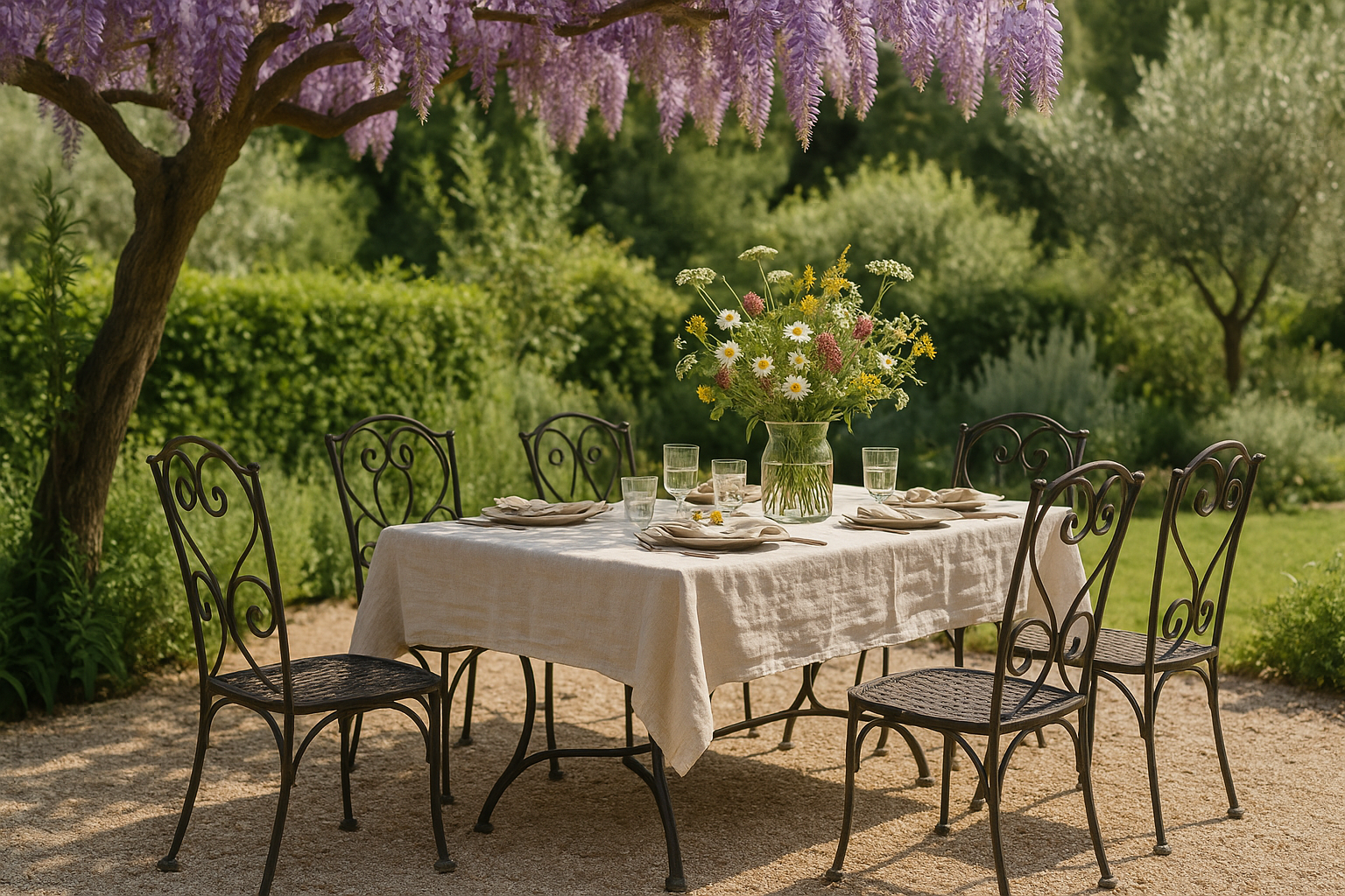 Come trasformare il giardino in una cornice provenzale: il pranzo à la française