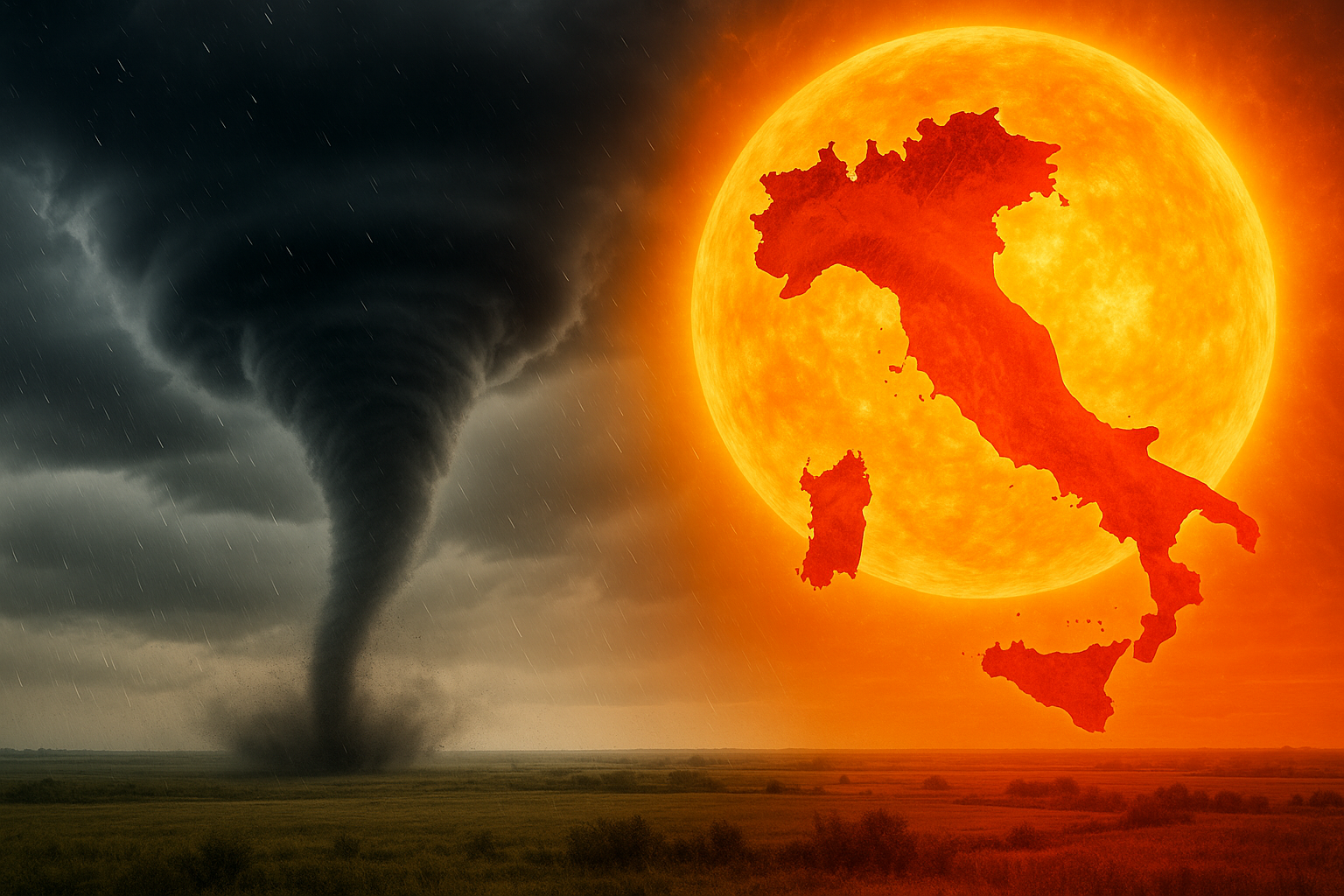 Caldo estremo e meteo pazzo: temporali, grandine e tornado al Nord, bollino rosso in 15 città (2)