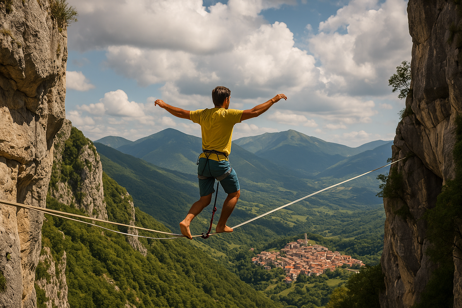 Castelsaraceno, tre giorni di highline e spettacolo sul ponte tibetano più lungo del mondo (2)