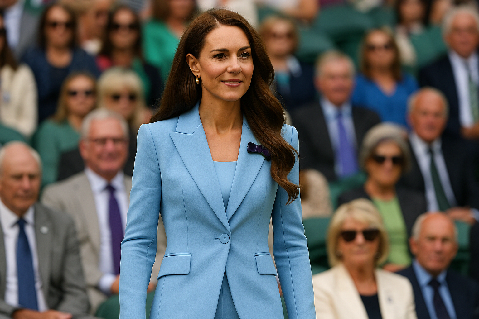 kate middleton wimbledon — Kate Middleton torna in pubblico: Wimbledon e il tailleur che infrange il protocollo