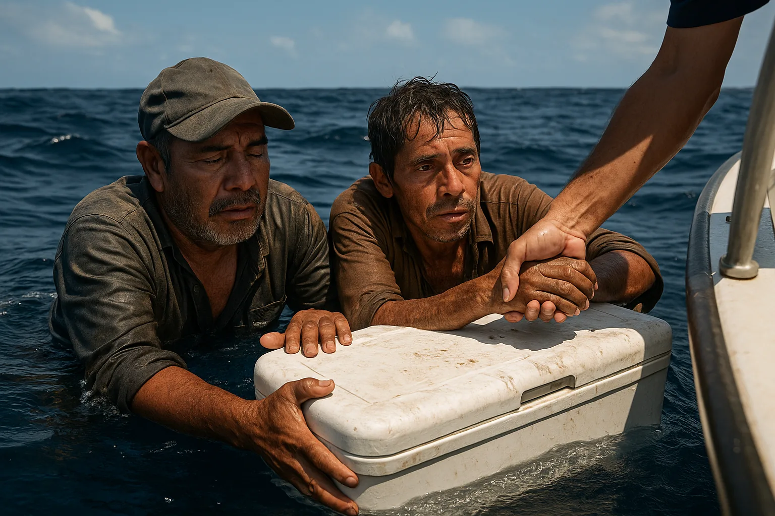 Pescatori alla deriva nel Pacifico: salvati dopo 5 giorni senza acqua né cibo su una ghiacciaia