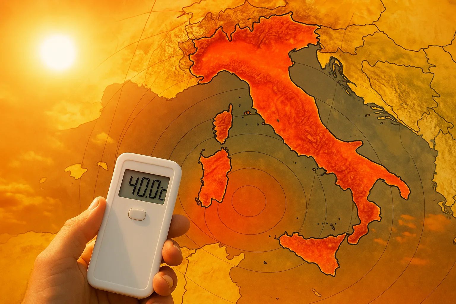 Ondata di caldo record sull'Italia: la sesta fiammata estiva con temperature notturne insostenibili