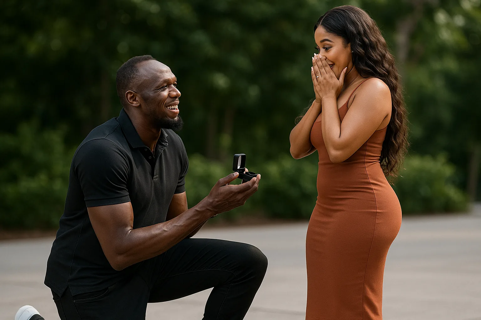Usain Bolt chiede a Kasi Bennett di sposarlo dopo 13 anni insieme
