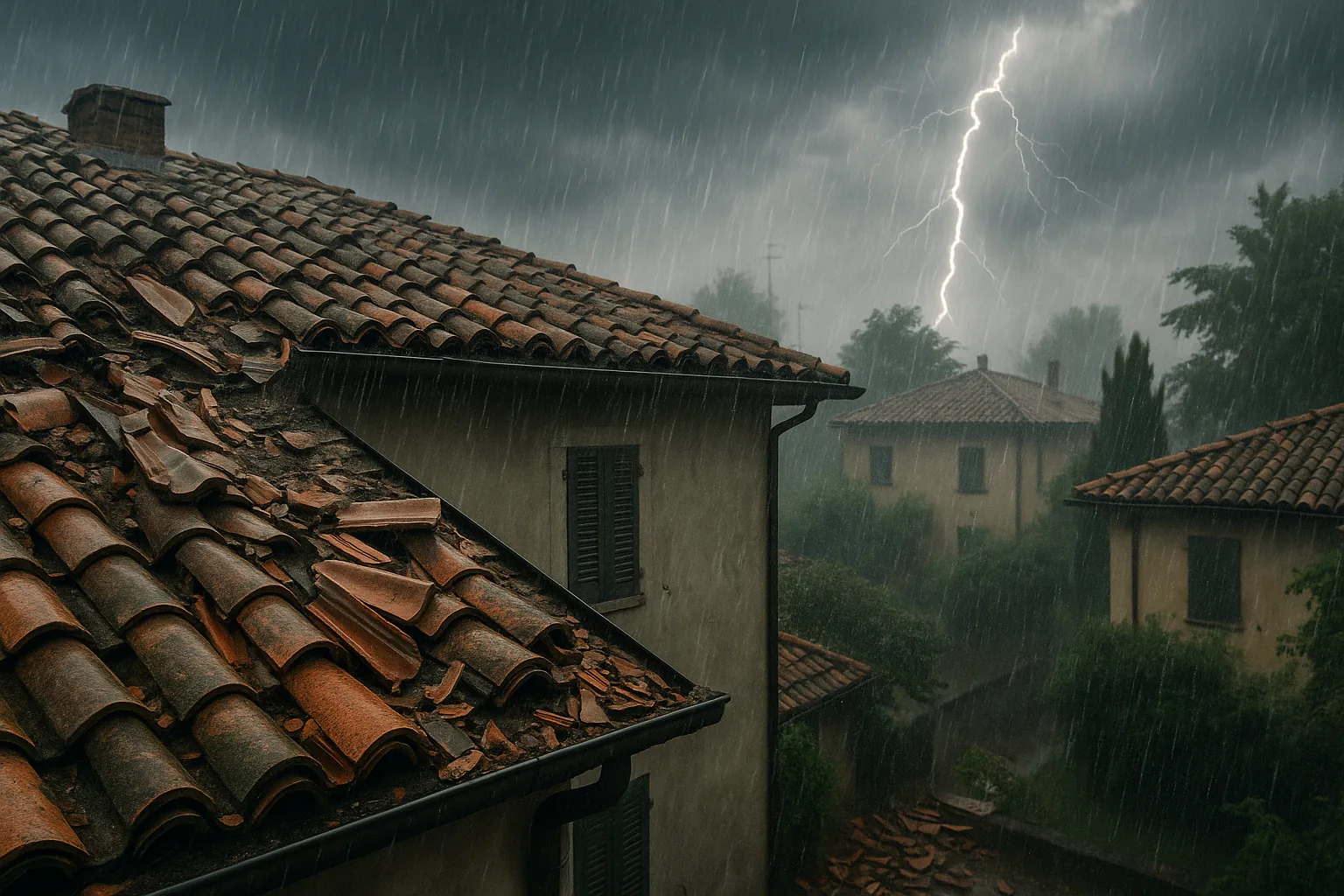 Maltempo in Italia: oltre 200 interventi dei vigili del fuoco, frane nel Bresciano e tetti divelti in Brianza (2)