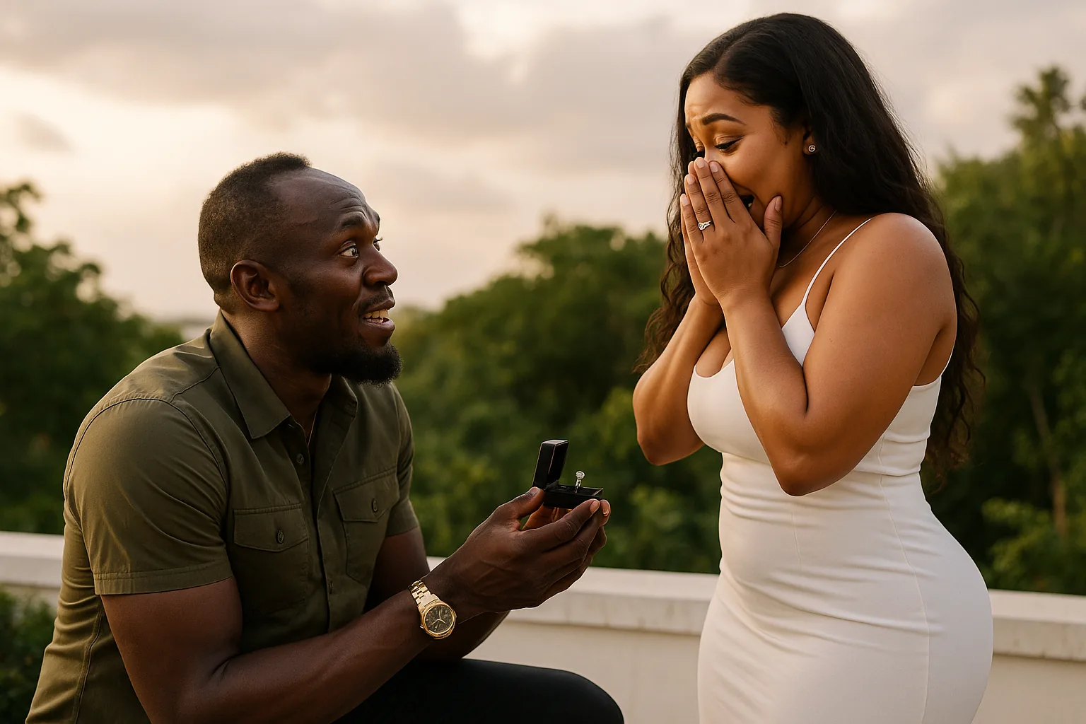 Usain Bolt chiede a Kasi Bennett di sposarlo dopo 13 anni insieme (2)