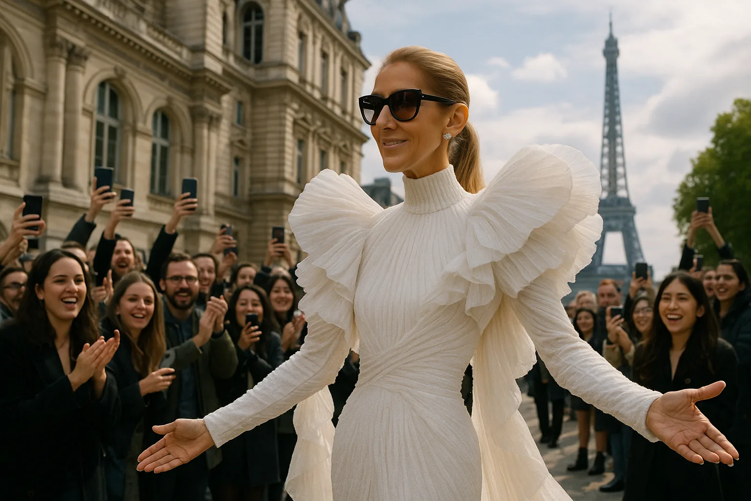 Céline Dion torna a Parigi: il trench color cammello e la rinascita pubblica