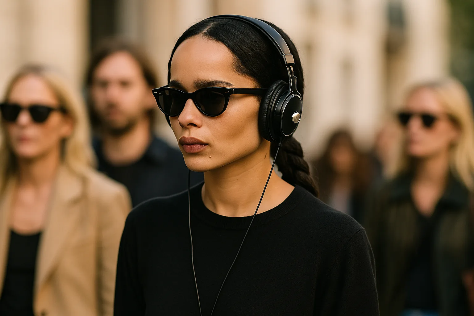 Cuffie con il filo tornano cool: da Zoë Kravitz alle celebrity, il retrò batte gli AirPods