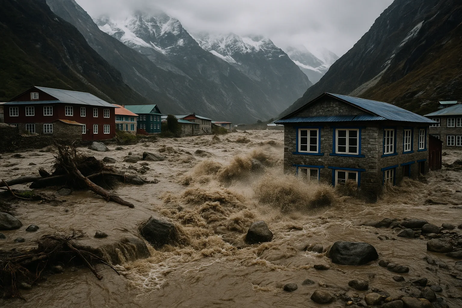 Nepal, la catastrofe dell'alluvione: almeno 100 morti, 500 dispersi e due italiani evacuati (2)