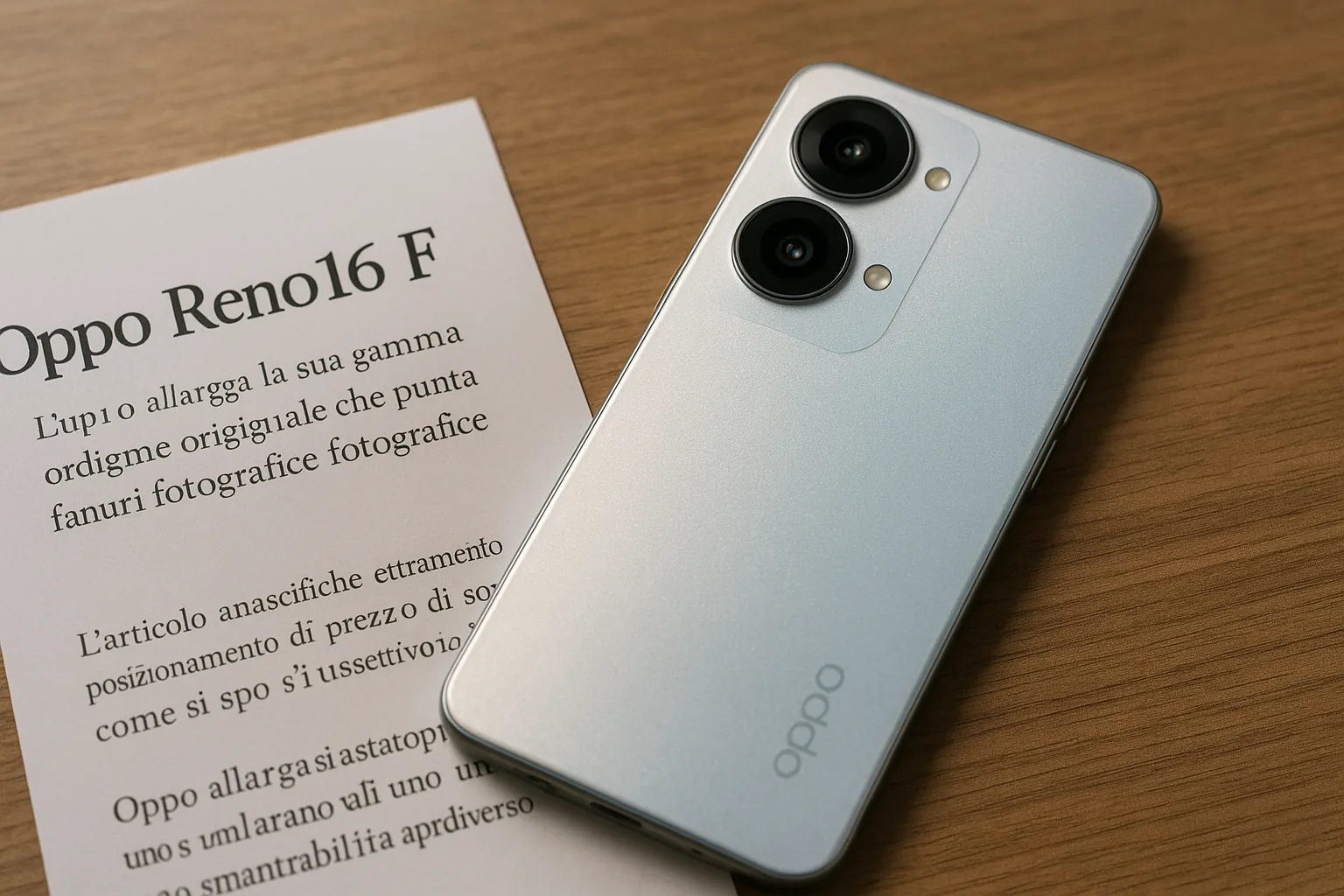 Oppo Reno16 F: il nuovo smartphone con fotocamera avanzata arriva in Italia