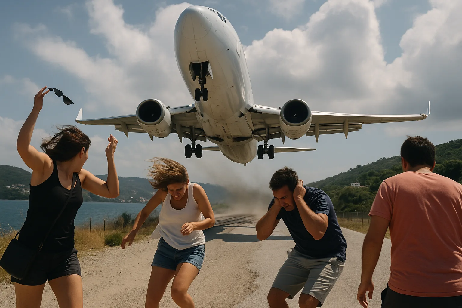 Turiste italiane travolte dal getto di un aereo a Skiathos: una in gravi condizioni con emorragia cerebrale (2)