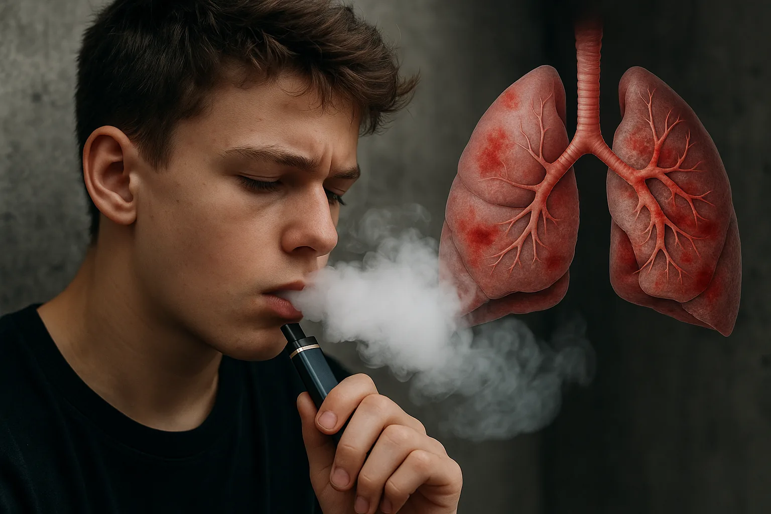 Polmone a popcorn: l'allarme dei medici sulla dipendenza da svapo tra i minorenni