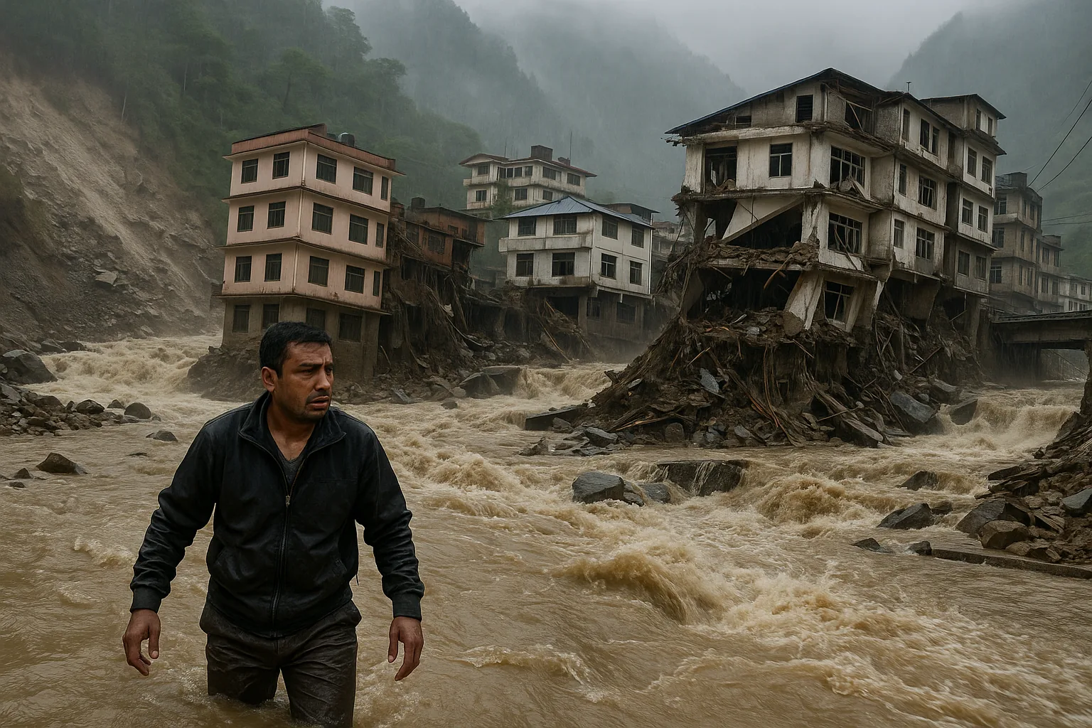Alluvioni in Nepal: la Via della Seta cinese sull'Himalaya devastata, Gyirong isolato (2)