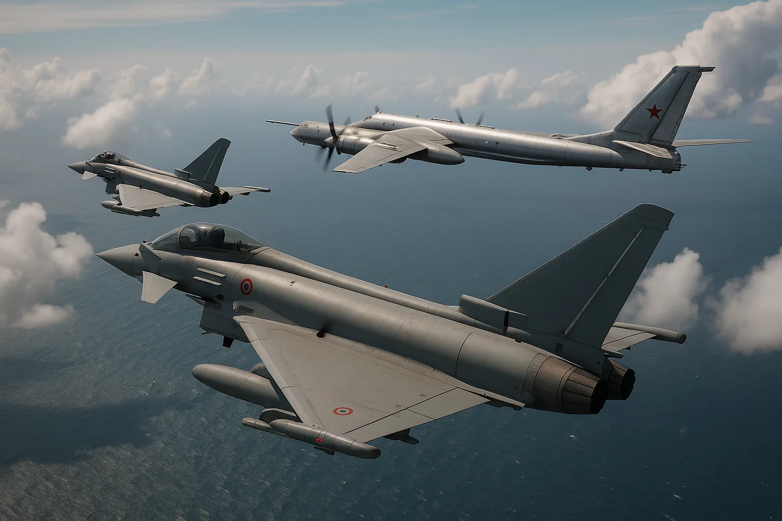 Jet russi violano lo spazio aereo Nato: Eurofighter italiani decollano dalla Lituania (2)