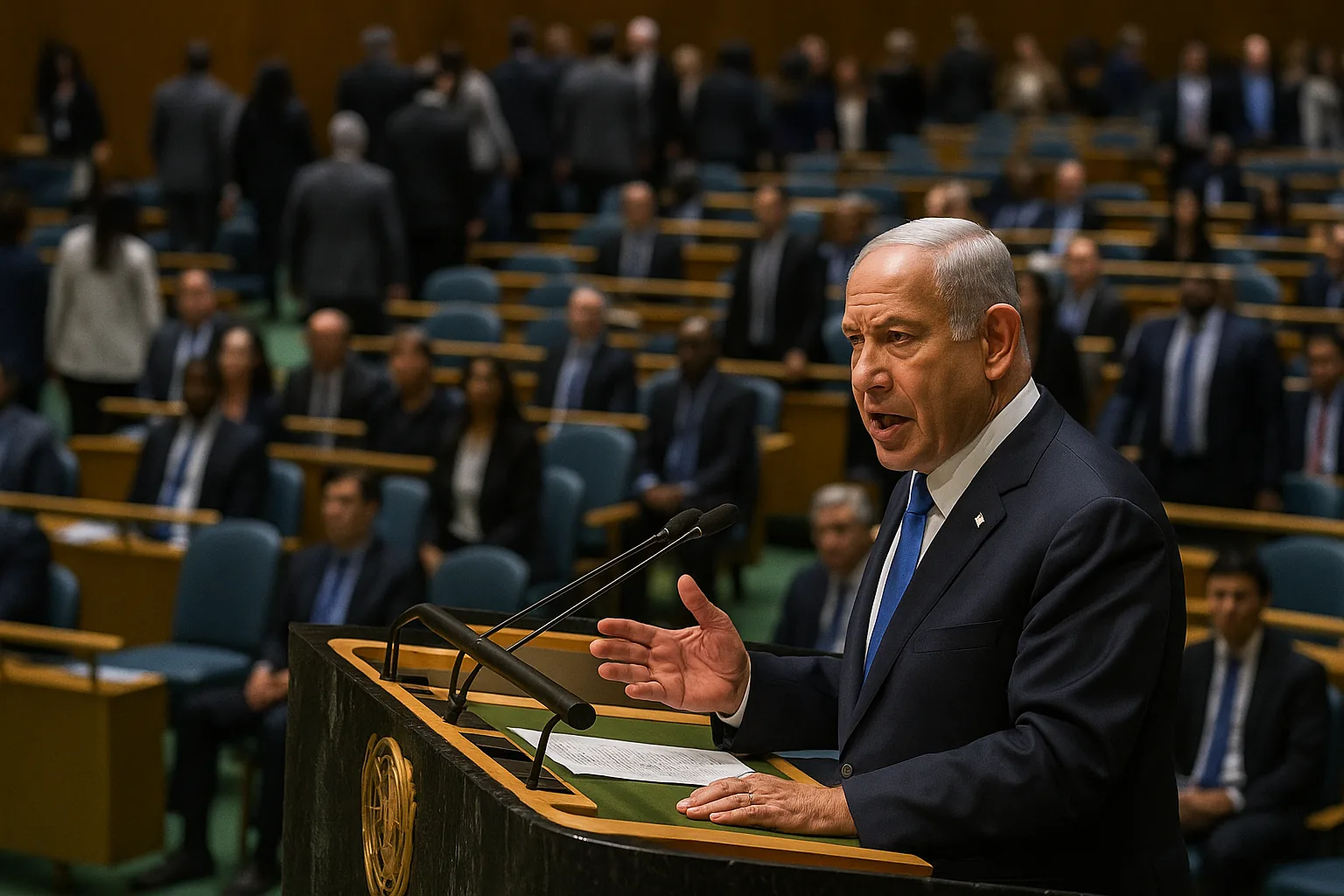 Netanyahu all'Assemblea Onu: il discorso che scatena proteste e abbandoni in aula