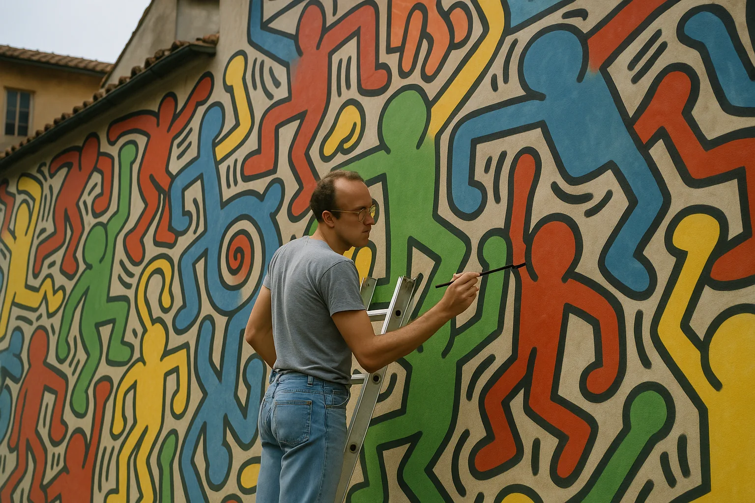 Keith Haring: il murale Tuttomondo di Pisa compie 35 anni, un film ritrovato ne racconta la storia (2)
