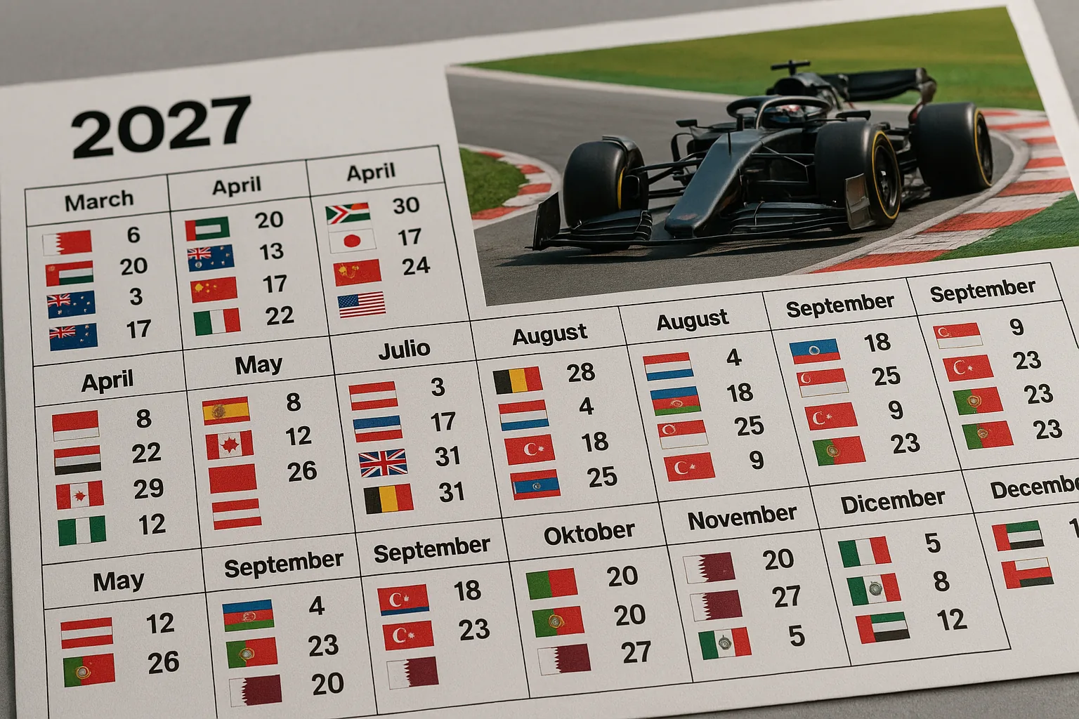 F1 2027: 24 Gran Premi in 22 Paesi, le Sprint salgono a 10 con Monaco e Monza