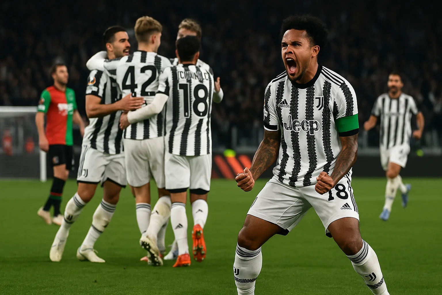 Juventus domina in Europa League: 5-0 al Nec, debutto vincente per Alajbegovic e Woltemade (2)