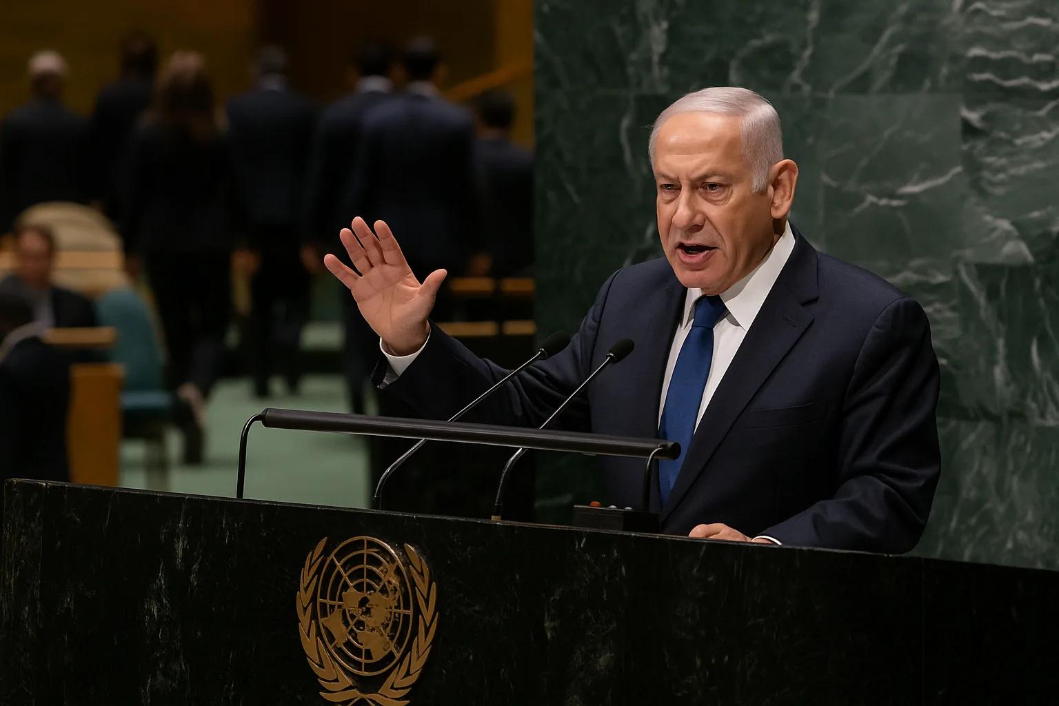 Netanyahu all'Assemblea Onu: il discorso che scatena proteste e abbandoni in aula (2)