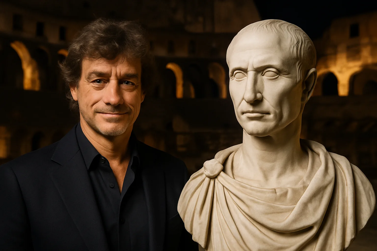 Alberto Angela racconta Giulio Cesare dal Colosseo: la serata evento su Rai1 (2)