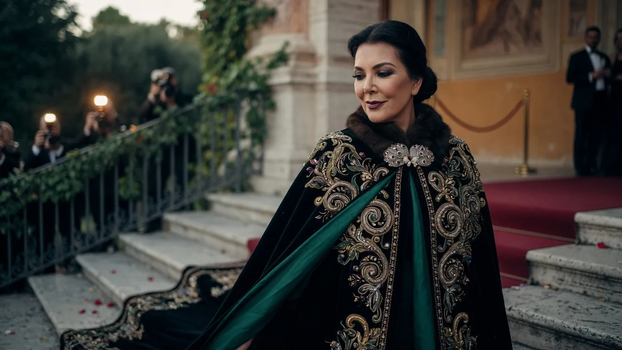 Kris Jenner sfoggia il mantello vintage di Elizabeth Taylor alla Rome Film Festival