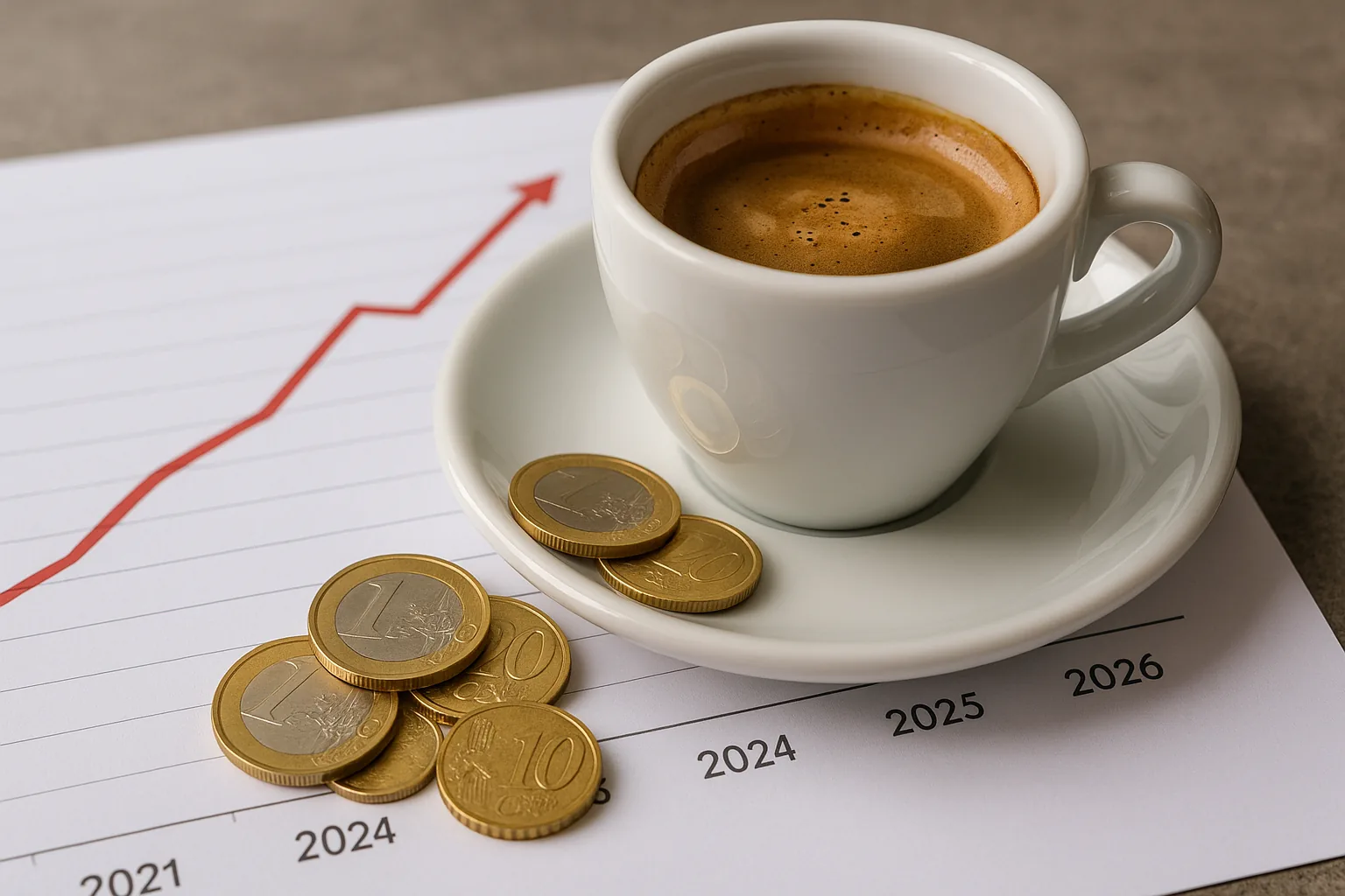 Caffè a 1,51 euro a Bolzano: aumenti del 24-25% in cinque anni e la mappa dei prezzi