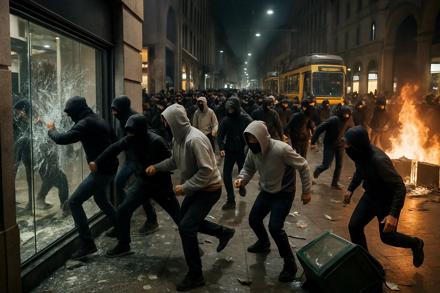 Guerriglia a Milano: il blitz nei negozi e l'ordine pubblico sotto accusa