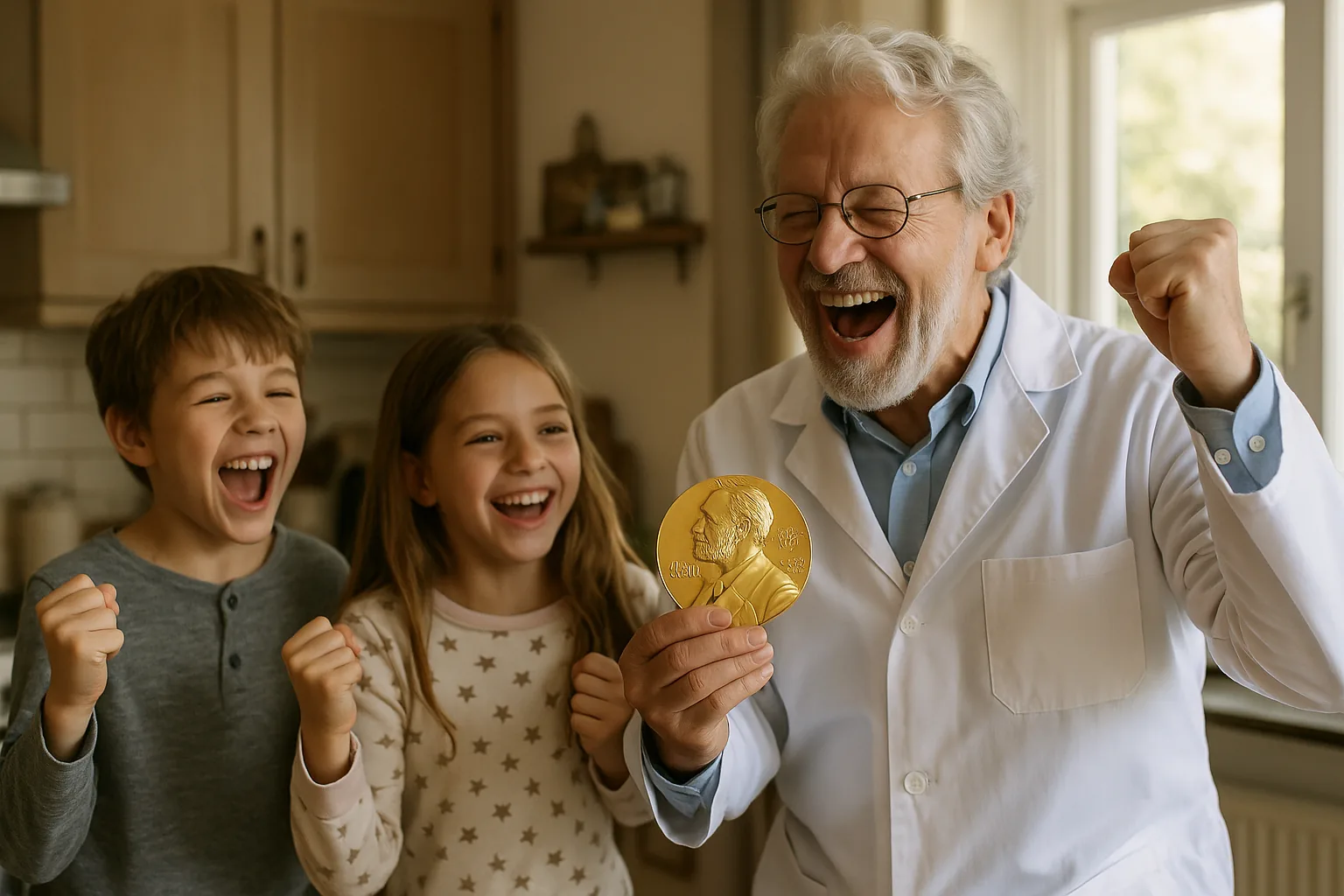 Nobel per la Medicina 2026: Karl Deisseroth annuncia il premio ai figli in pigiama, il video che commuove (2)