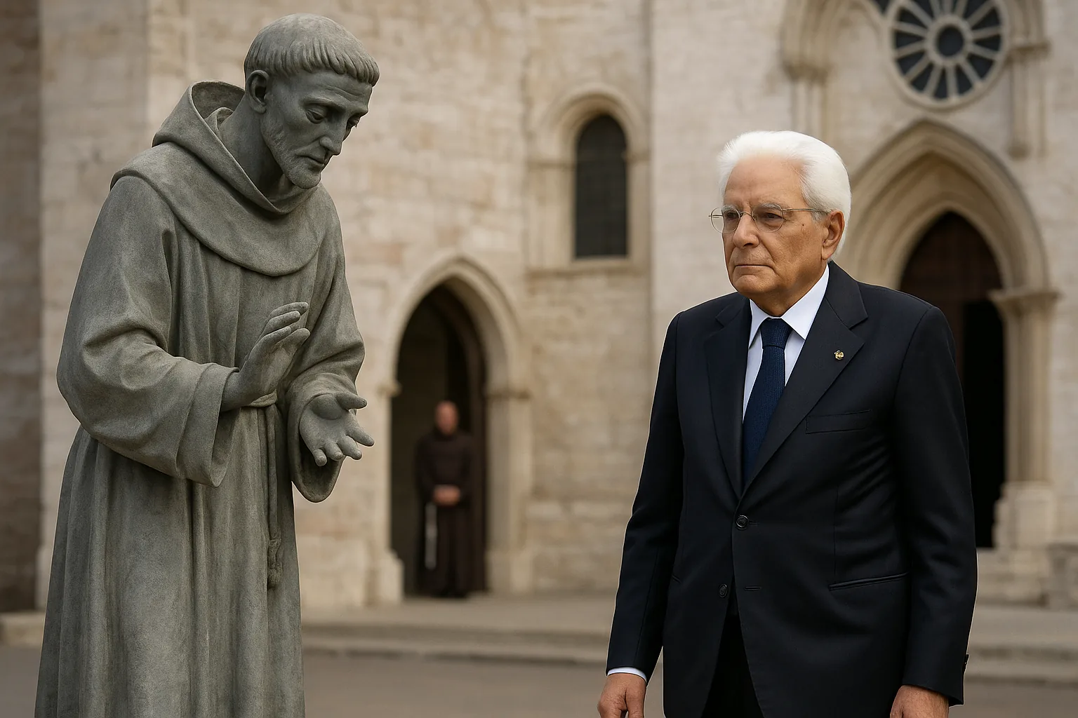 Mattarella ad Assisi per gli 800 anni di San Francesco: 'Il mondo si illumini verso la pace' (2)