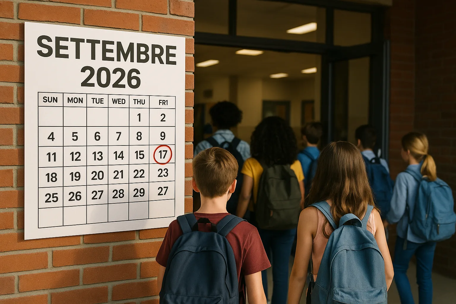 Scuole, il rientro di circa 8 milioni di studenti: calendario regionale settembre 2026